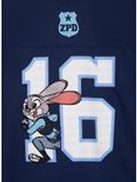 Disney Zootopia Judy Hopps Women's Cropped Football Jersey - BoxLunch Exclusive