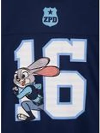 Disney Zootopia Judy Hopps Women's Plus Cropped Football Jersey - BoxLunch Exclusive