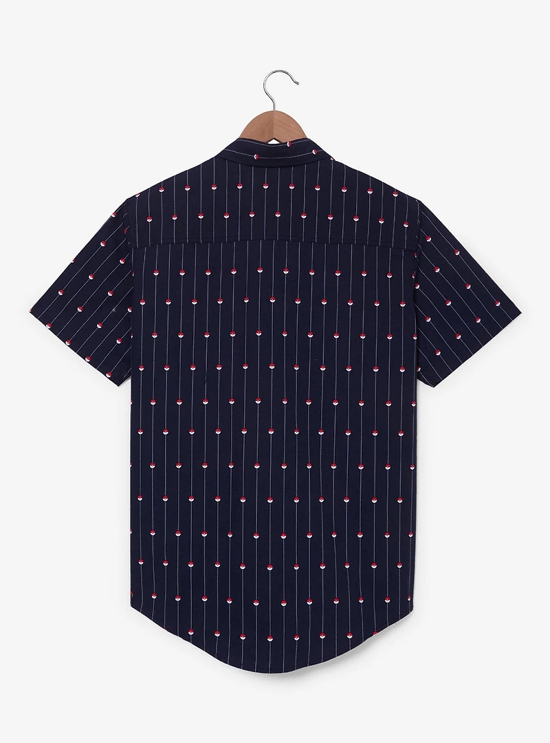 Pokémon Poké Ball Allover Print Woven Button Up - BoxLunch Exclusive