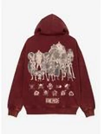 One Piece Straw Hat Crew Tonal Title Zippered Hoodie - BoxLunch Exclusive