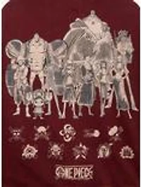 One Piece Straw Hat Crew Tonal Title Zippered Hoodie - BoxLunch Exclusive