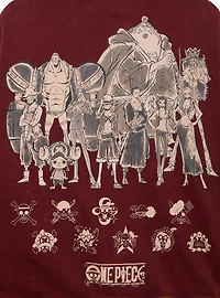 One Piece Straw Hat Crew Tonal Title Zippered Hoodie - BoxLunch Exclusive