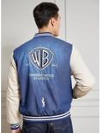 Warner Bros. Studios Denim Varsity Jacket (BoxLunch 10th Anniversary) — BoxLunch Exclusive
