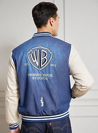 Warner Bros. Studios Denim Varsity Jacket (BoxLunch 10th Anniversary) — BoxLunch Exclusive