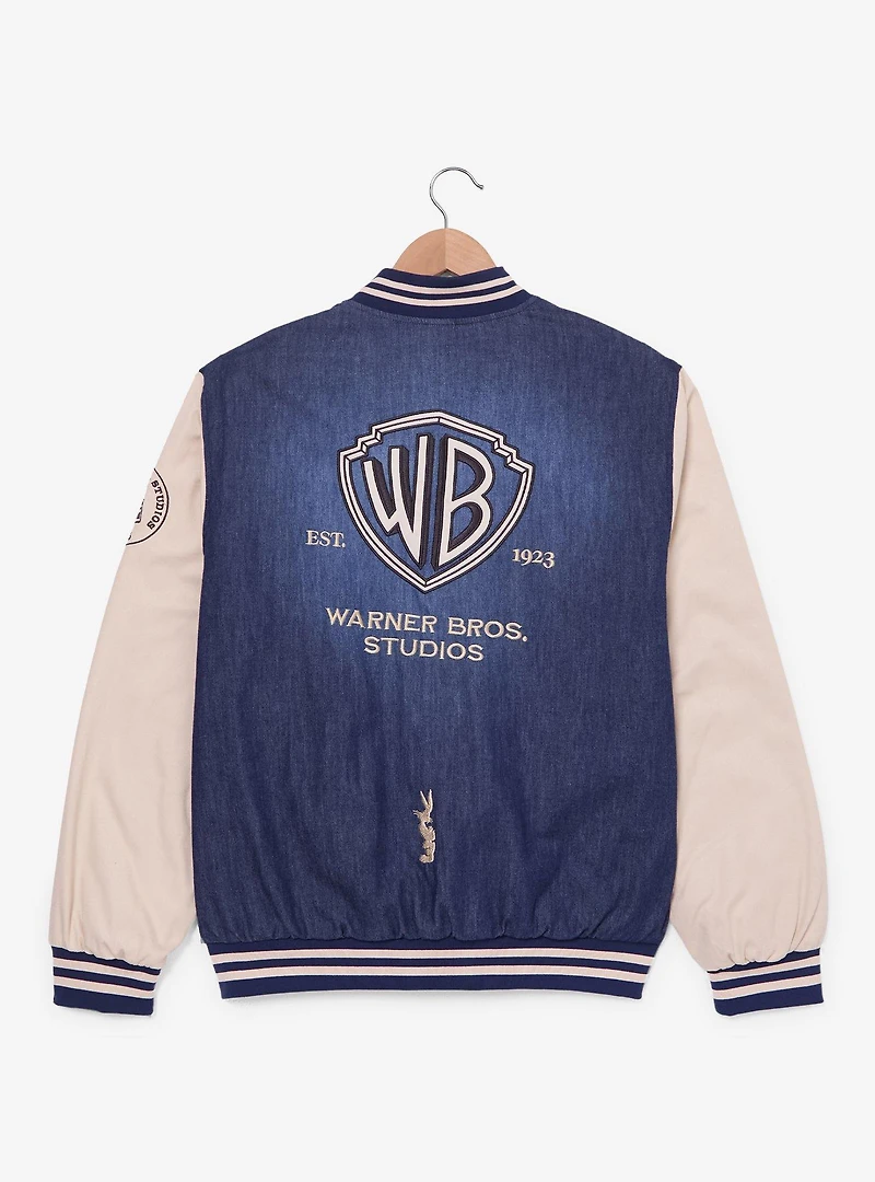 Warner Bros. Studios Denim Varsity Jacket (BoxLunch 10th Anniversary) — BoxLunch Exclusive
