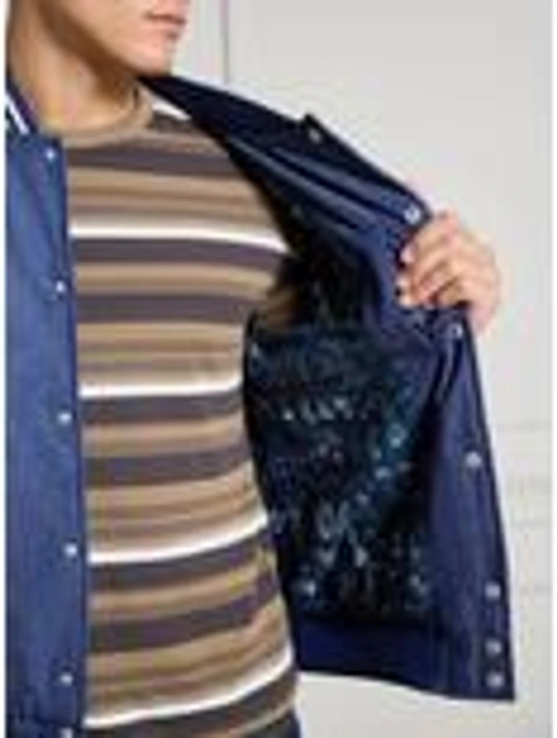 Warner Bros. Studios Denim Varsity Jacket (BoxLunch 10th Anniversary) — BoxLunch Exclusive