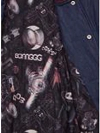 Pixar Studios Denim Varsity Jacket (BoxLunch 10th Anniversary) — BoxLunch Exclusive