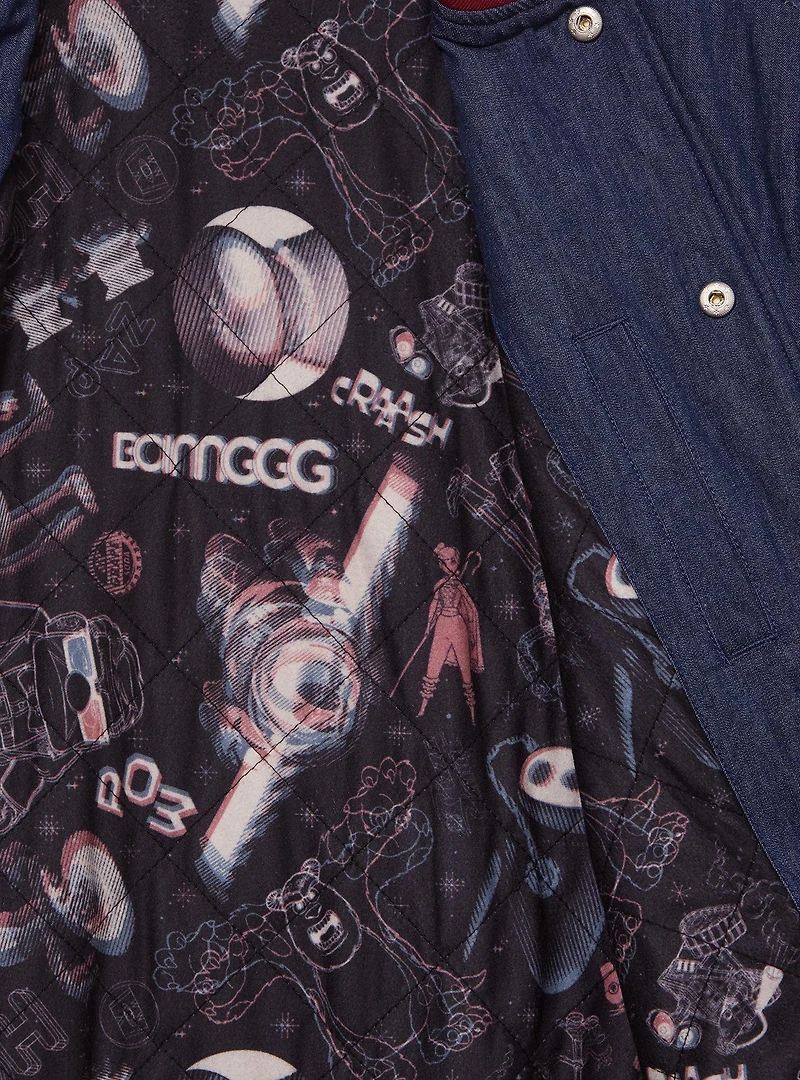 Pixar Studios Denim Varsity Jacket (BoxLunch 10th Anniversary) — BoxLunch Exclusive