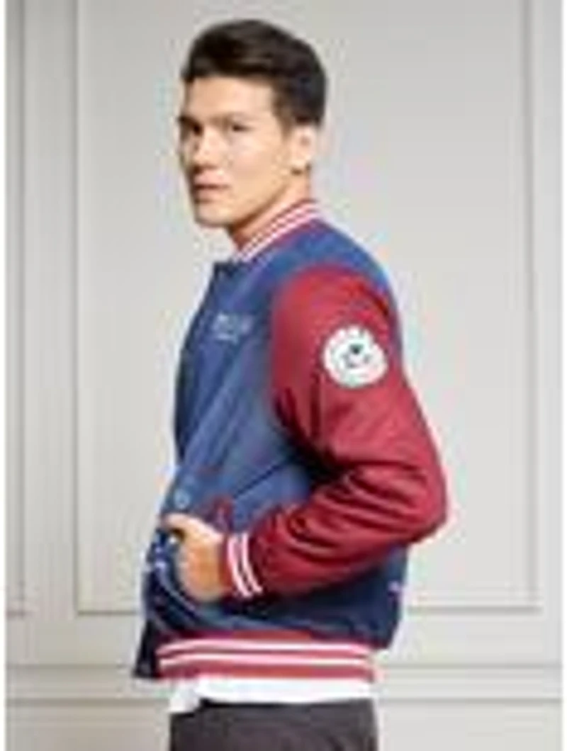 Pixar Studios Denim Varsity Jacket (BoxLunch 10th Anniversary) — BoxLunch Exclusive