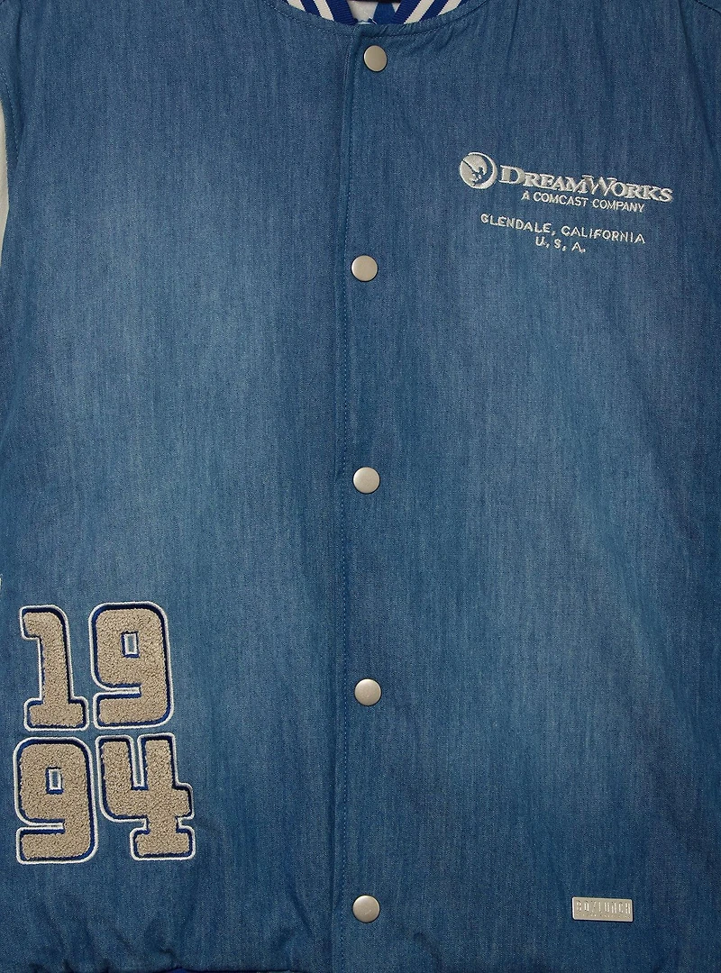 DreamWorks Denim Varsity Jacket (BoxLunch 10th Anniversary) — BoxLunch Exclusive