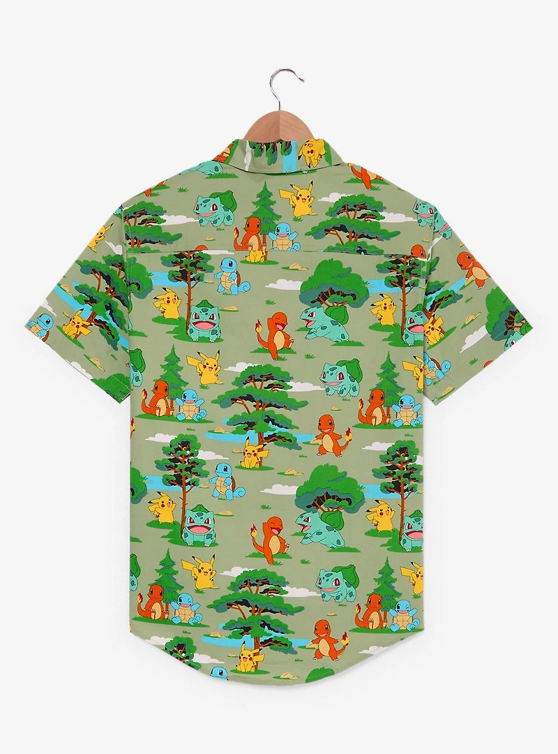 Pokémon Nature Tonal Allover Print Woven Button-Up — BoxLunch Exclusive