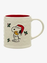 Peanuts Snoopy & Woodstock Christmas Knit Mug — BoxLunch Exclusive