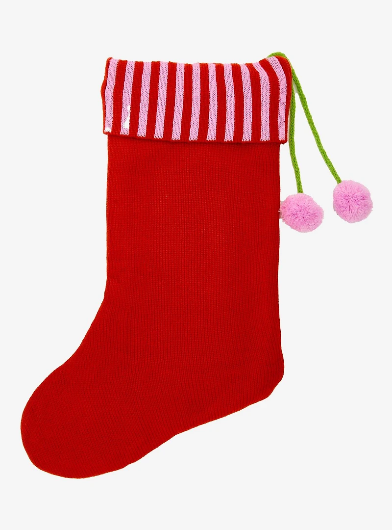 Strawberry Shortcake Wreath Knit Holiday Stocking — BoxLunch Exclusive