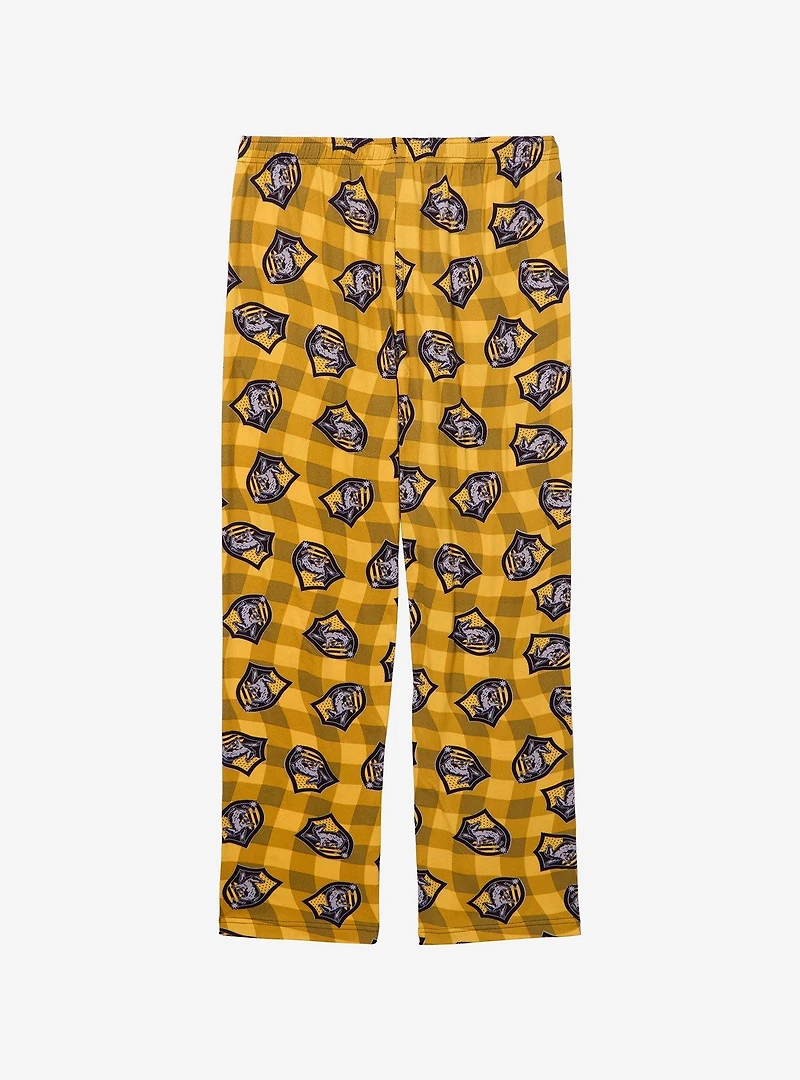 Harry Potter Hufflepuff Checkered Allover Print Sleep Pants — BoxLunch Exclusive