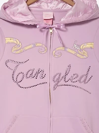 Disney Tangled Rhinestone Women's Plus Zippered Hoodie - BoxLunch Exclusive