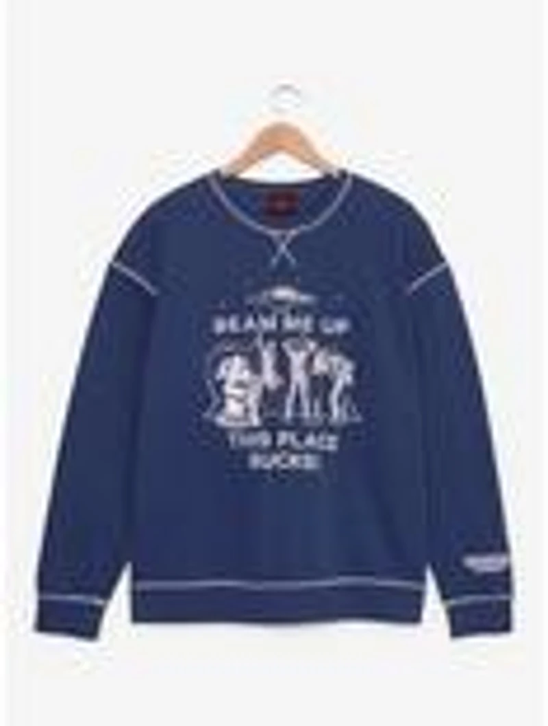 Stranger Things Beam Me Up Women's Crewneck — BoxLunch Exclusive