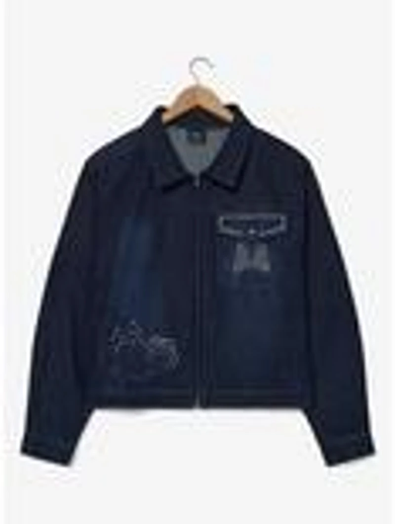 Disney Minnie Mouse Rhinestone Women's Plus Denim Jacket - BoxLunch Exclusive