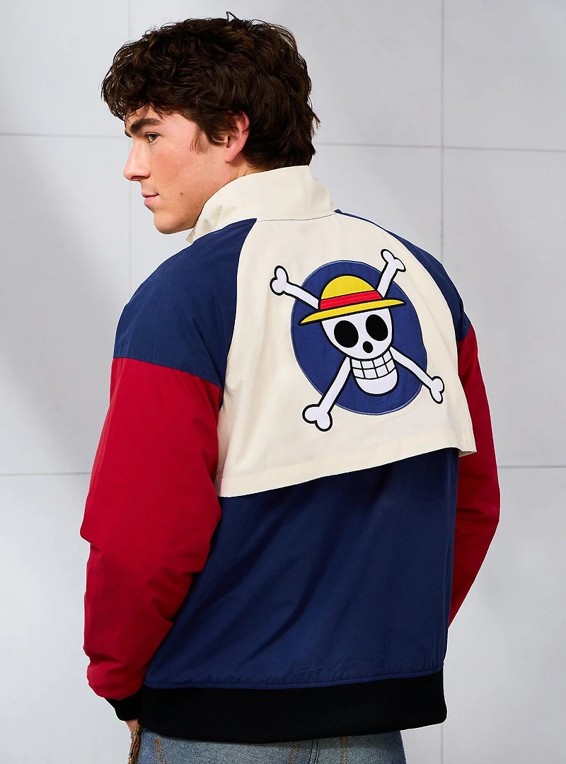 One Piece Jolly Roger Color Block Windbreaker - BoxLunch Exclusive