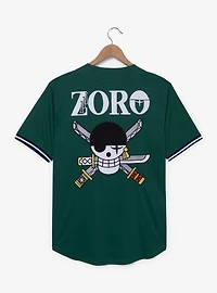 One Piece Straw Hat Crew Zoro Baseball Jersey — BoxLunch Exclusive