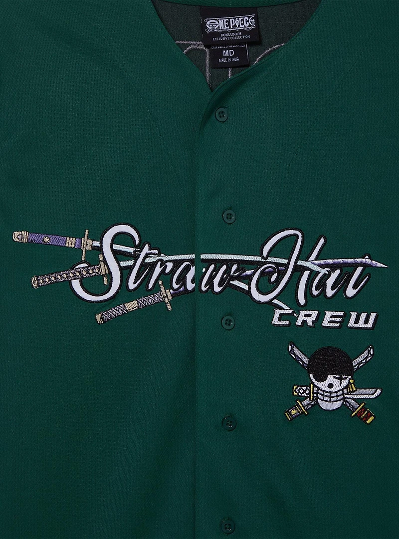 One Piece Straw Hat Crew Zoro Baseball Jersey — BoxLunch Exclusive