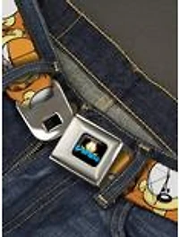 Garfield and Odie Faces Close Up Seatbelt Buckle Belt