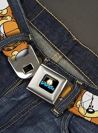 Garfield and Odie Faces Close Up Seatbelt Buckle Belt