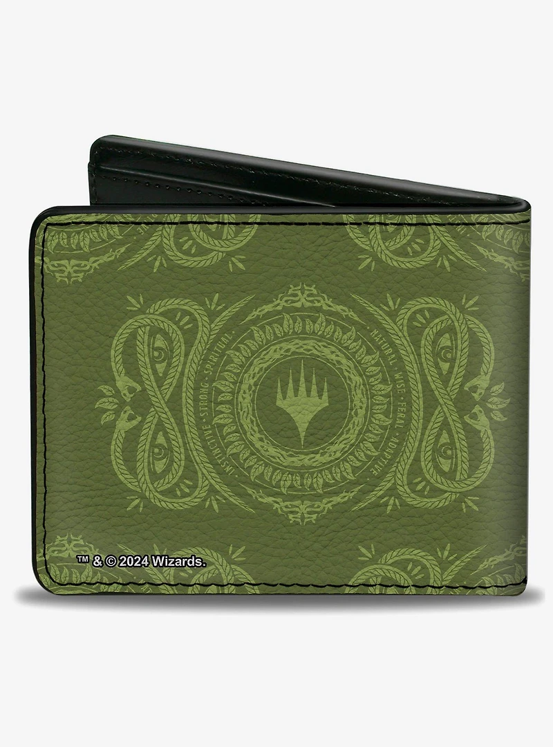 Magic: The Gathering Planeswalker Forest Mana Traits Bifold Wallet