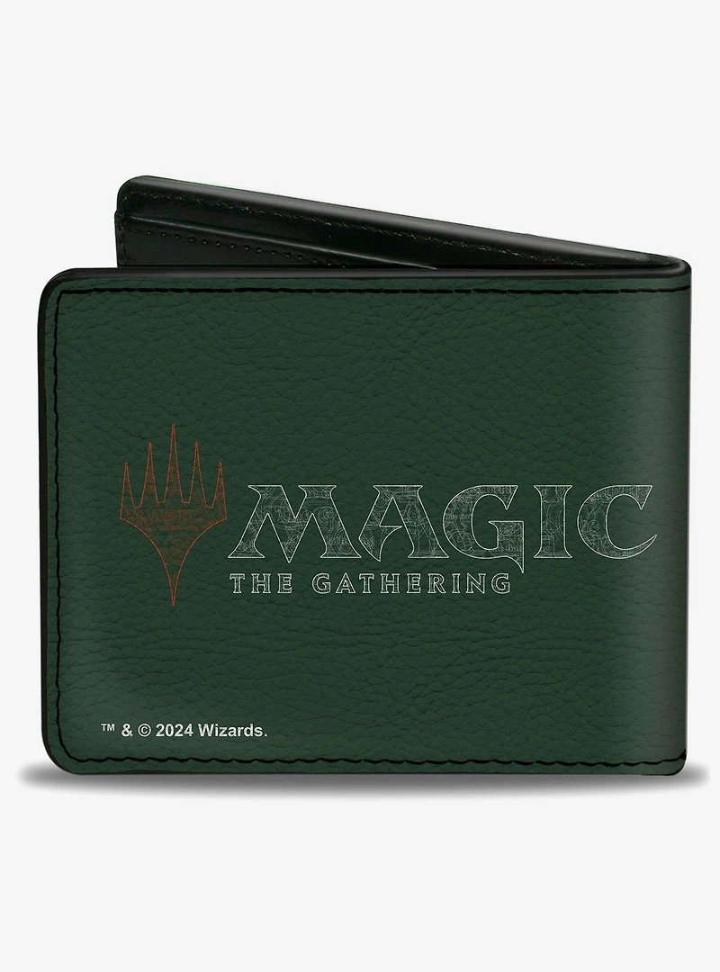 Magic: The Gathering Green Mana Tree Icon and Logo Bifold Wallet