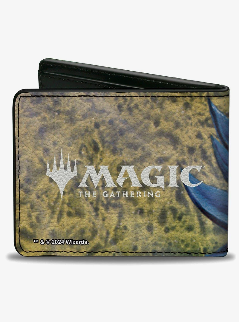 Magic: The Gathering Black Lotus Card Image and Title Logo Bifold Wallet