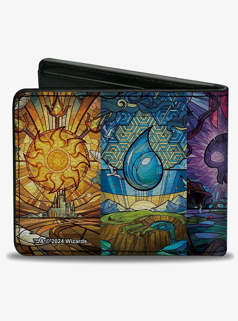 Magic: The Gathering Stained Glass Mana Symbols Bifold Wallet