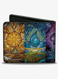 Magic: The Gathering Stained Glass Mana Symbols Bifold Wallet