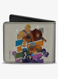Masters of the Universe Character Stripe Poses Bifold Wallet