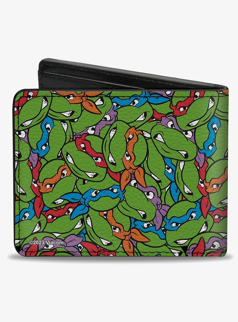 Teenage Mutant Ninja Turtles Faces Stacked Bifold Wallet