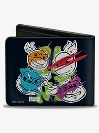 Teenage Mutant Ninja Turtles Faces and Doodles Bifold Wallet