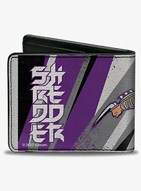 Teenage Mutant Ninja Turtles Shredder Action Pose and Text Bifold Wallet