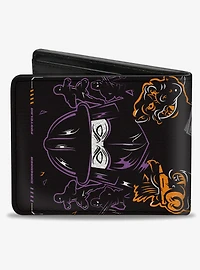 Teenage Mutant Ninja Turtles Tough Group Pose and Enemies Bifold Wallet
