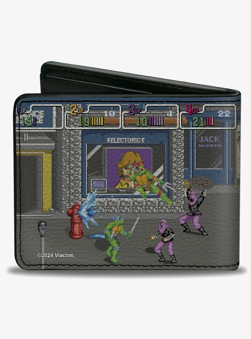 Teenage Mutant Ninja Turtles Battle Purple Soldier Arcade Bifold Wallet