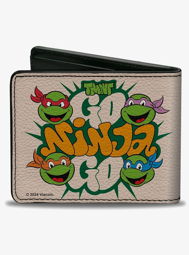 Teenage Mutant Ninja Turtles Go Ninja Go Faces Bifold Wallet