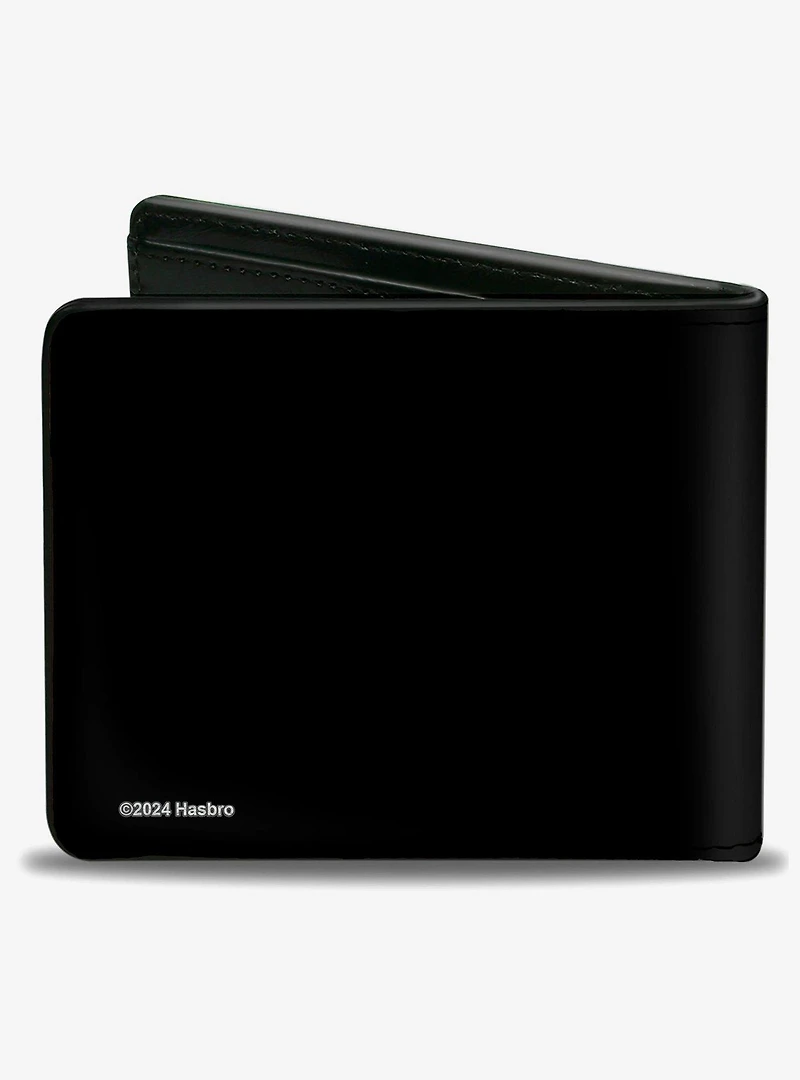 Ouija Board Replica Black Wood Grain Bifold Wallet