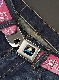 Garfield Heart Throb Flames Pose Seatbelt Buckle Belt