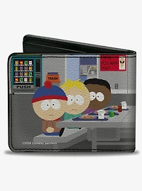 South Park Boys Group Cafeteria Table Scene Bifold Wallet