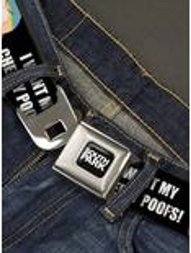 South Park Cartman I Want My Cheesy Poofs Pose Seatbelt Buckle Belt