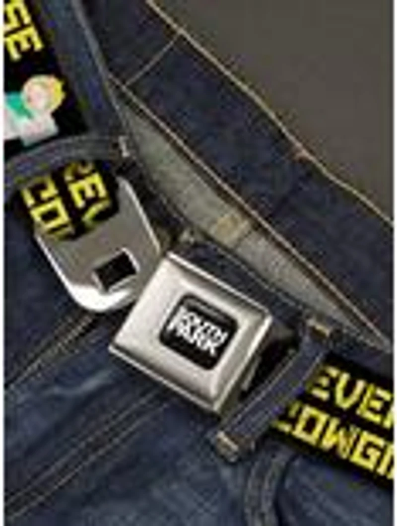 South Park Butters Reverse Cowgirl Toilet Pose Seatbelt Buckle Belt