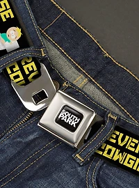 South Park Butters Reverse Cowgirl Toilet Pose Seatbelt Buckle Belt