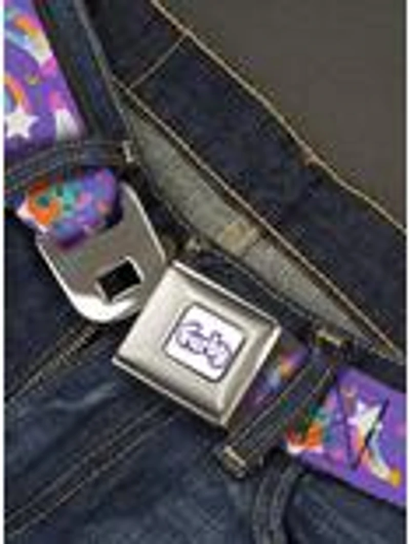 Furby Orange and Purple Jumping Rainbow Slide Seatbelt Buckle Belt