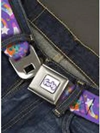 Furby Orange and Purple Jumping Rainbow Slide Seatbelt Buckle Belt