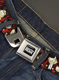 South Park Goth Kids Poses Flame Seatbelt Buckle Belt