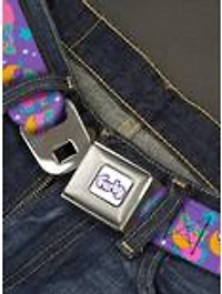 Furby Furbmojis and Icons Collage Seatbelt Buckle Belt