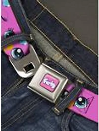 Furby Purple Eye Expressions Close Up Seatbelt Buckle Belt