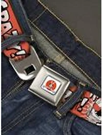 Looney Tunes Taz Tasmanian Devil Let's Go Crazy Pose Seatbelt Buckle Belt